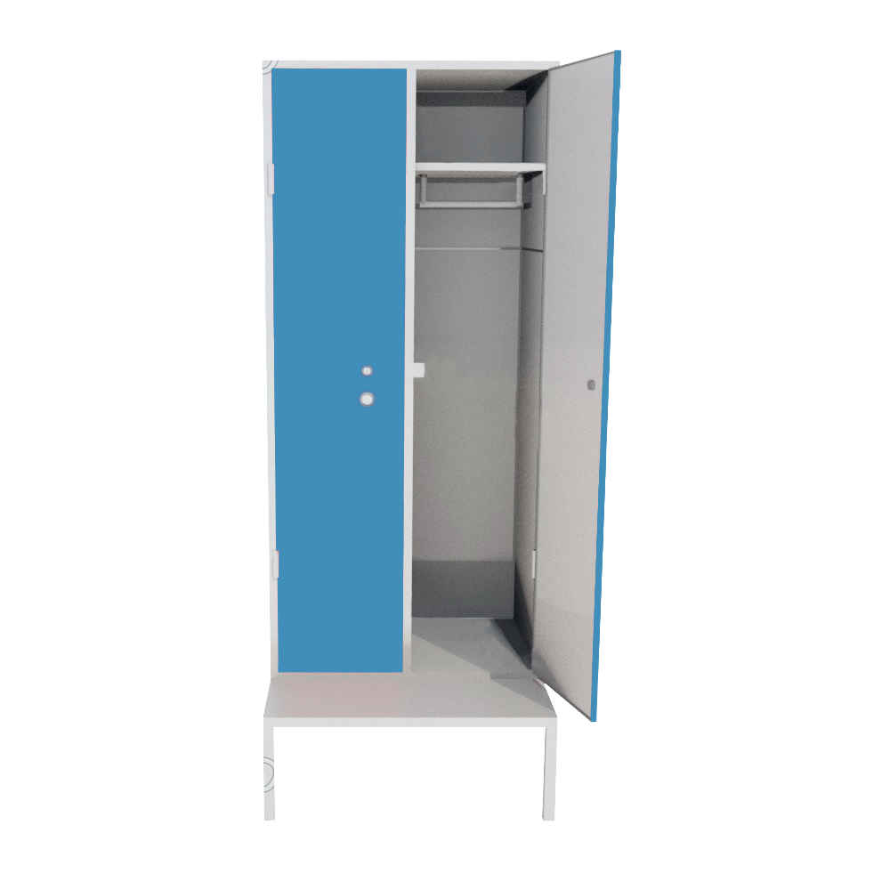 Шкаф для раздевалок со скамьей ШОМ-03 